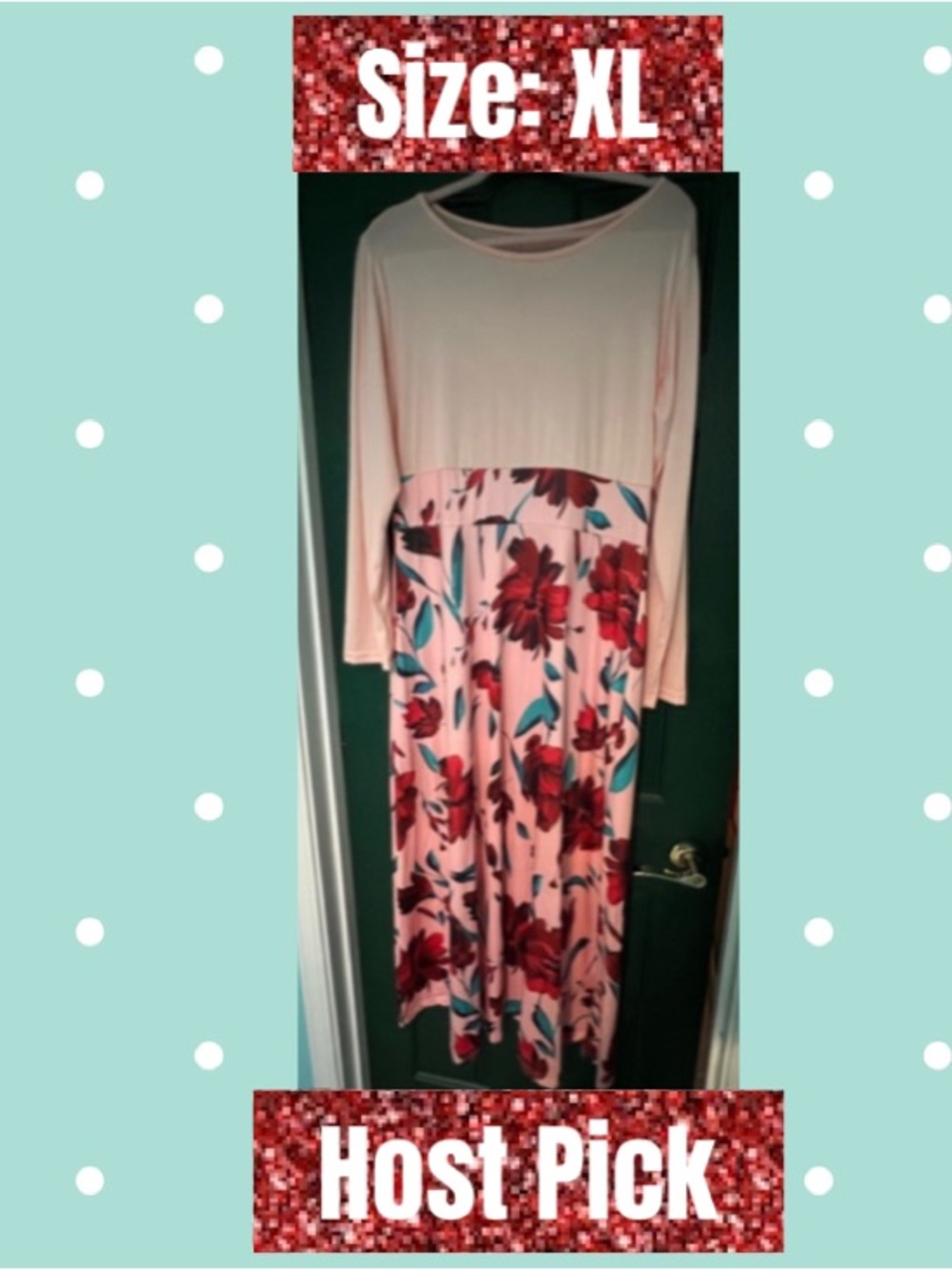 👑 Host Pick👑Pink Floral Long Sleeve Maxi Dress - Picture 1 of 4